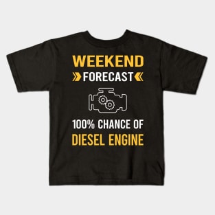 Weekend Forecast Diesel Engine Kids T-Shirt